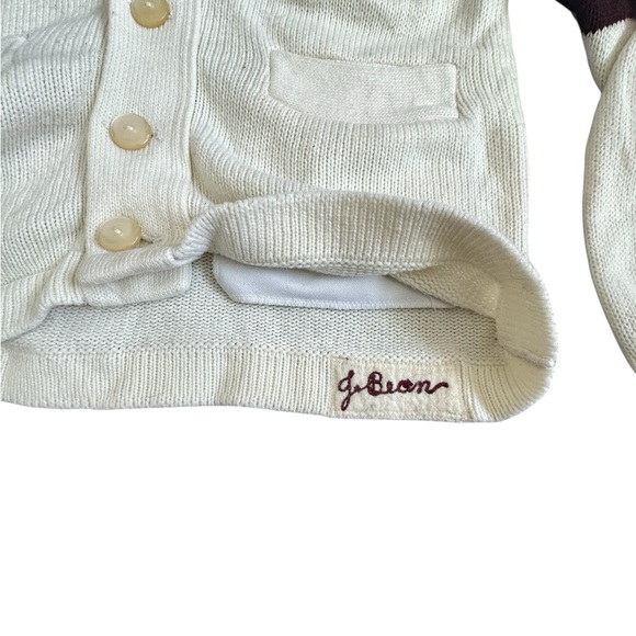 A390 Vintage varsity Letterman Sweater Cardigan. Real and Burgundy - Picture 6 of 9